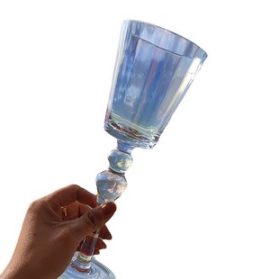 流光彩虹香槟杯水晶玻璃气泡酒杯甜酒杯起泡酒杯子仪式感高脚杯