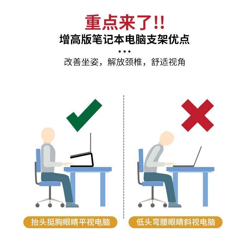 跨境新款笔记本电脑支架双层立式散热桌面全金属加厚电脑支撑架子