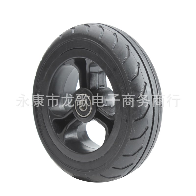 电动滑板车轮胎5.5寸6寸实心胎整轮5x2机器人免充气轮胎145x40