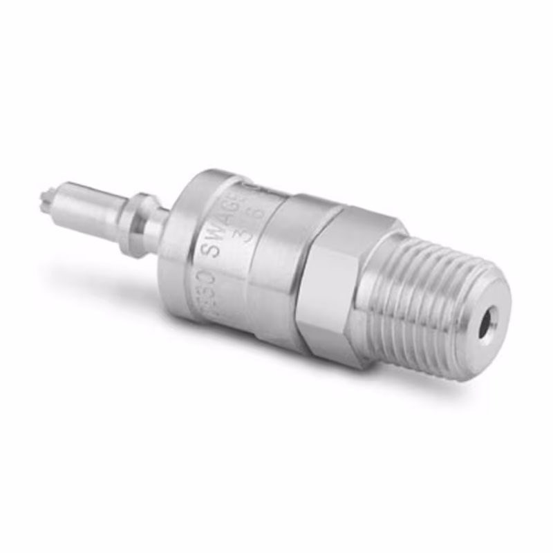 Swagelok世伟洛克(SS-QM2-D-2PM)带阀门的不锈钢微型快速接头管茎