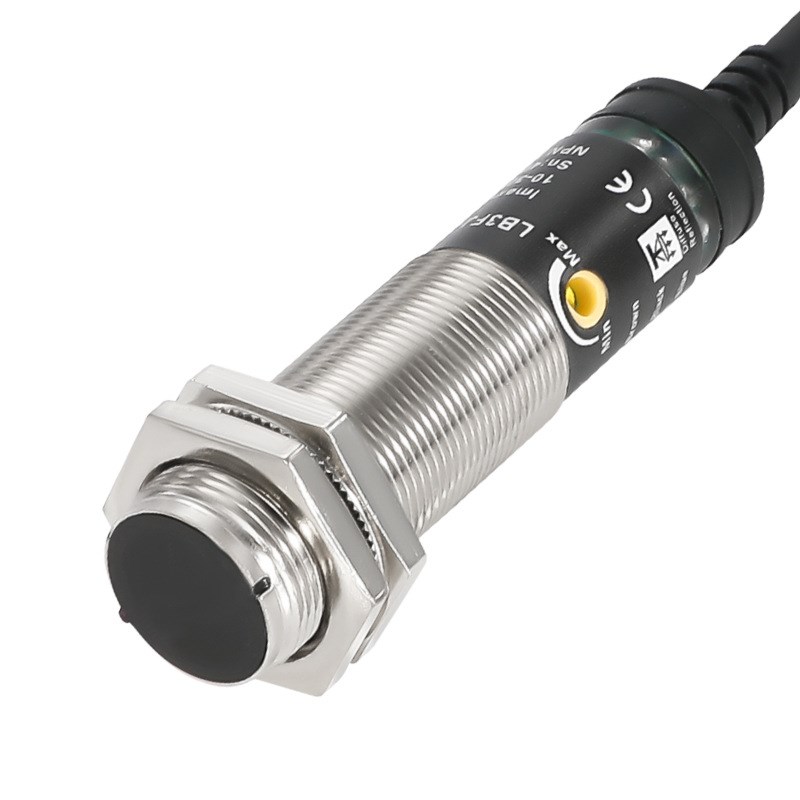 罗舸红外电眼高精度灵敏抗干扰对射型光电开关M18金属外壳传感器
