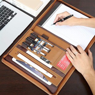 多功能活页收纳资料册汽车保险展业夹销售合同A4商务经理夹印LOGO