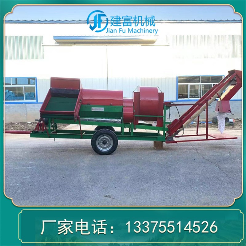 柴油款花生摘果机 家用8000型花生脱秧机 落生秧苗分离机带输送带