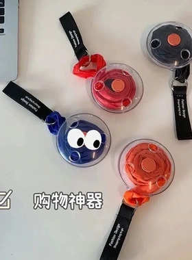 【可折叠收纳袋】小圆盘购物袋超市便携式手提袋迷你伸缩尼龙包jy