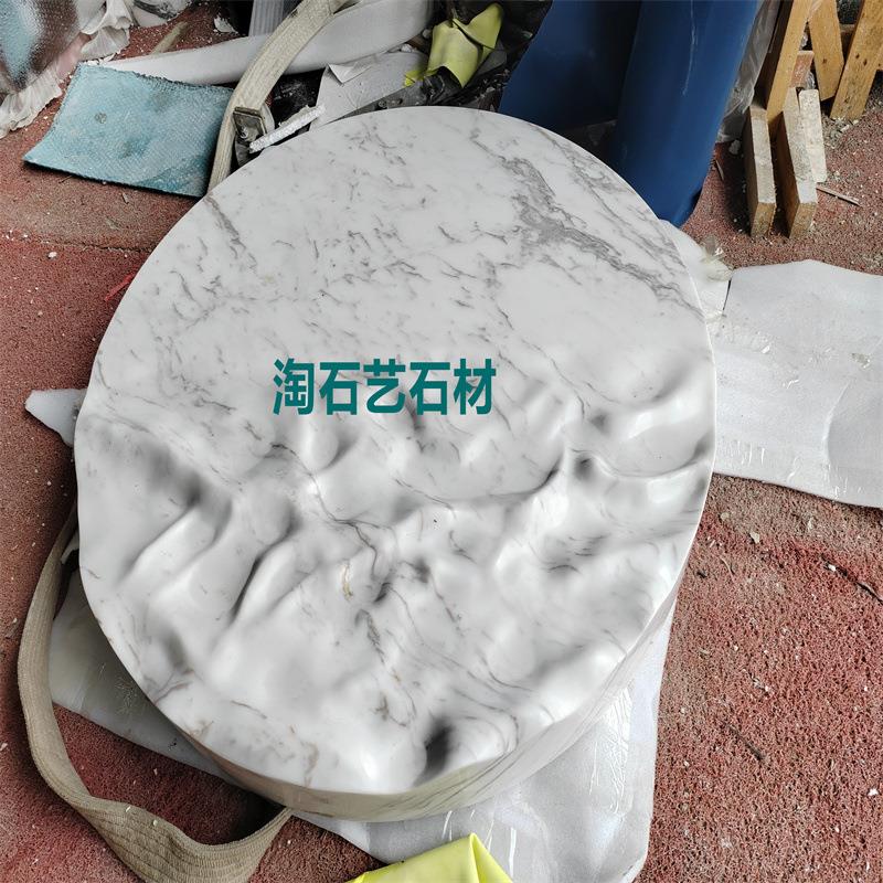 海浪纹白绿黑石餐桌设计定装异型家装别墅天然大理石背景墙爱马灰