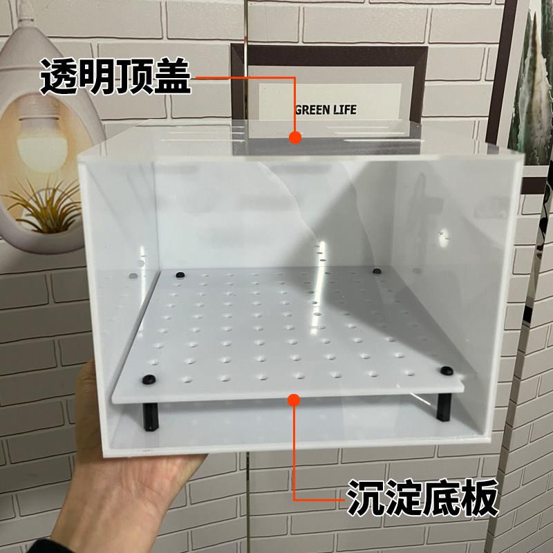 亚克力乌龟佛鳄龟鱼缸专用生态玻璃巴西龟饲养发色缸湿两用家用图片