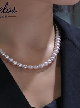 海水母贝珍珠项链女款2024新款