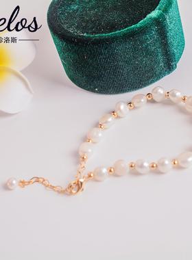 巴洛克珍珠编织手链女饰