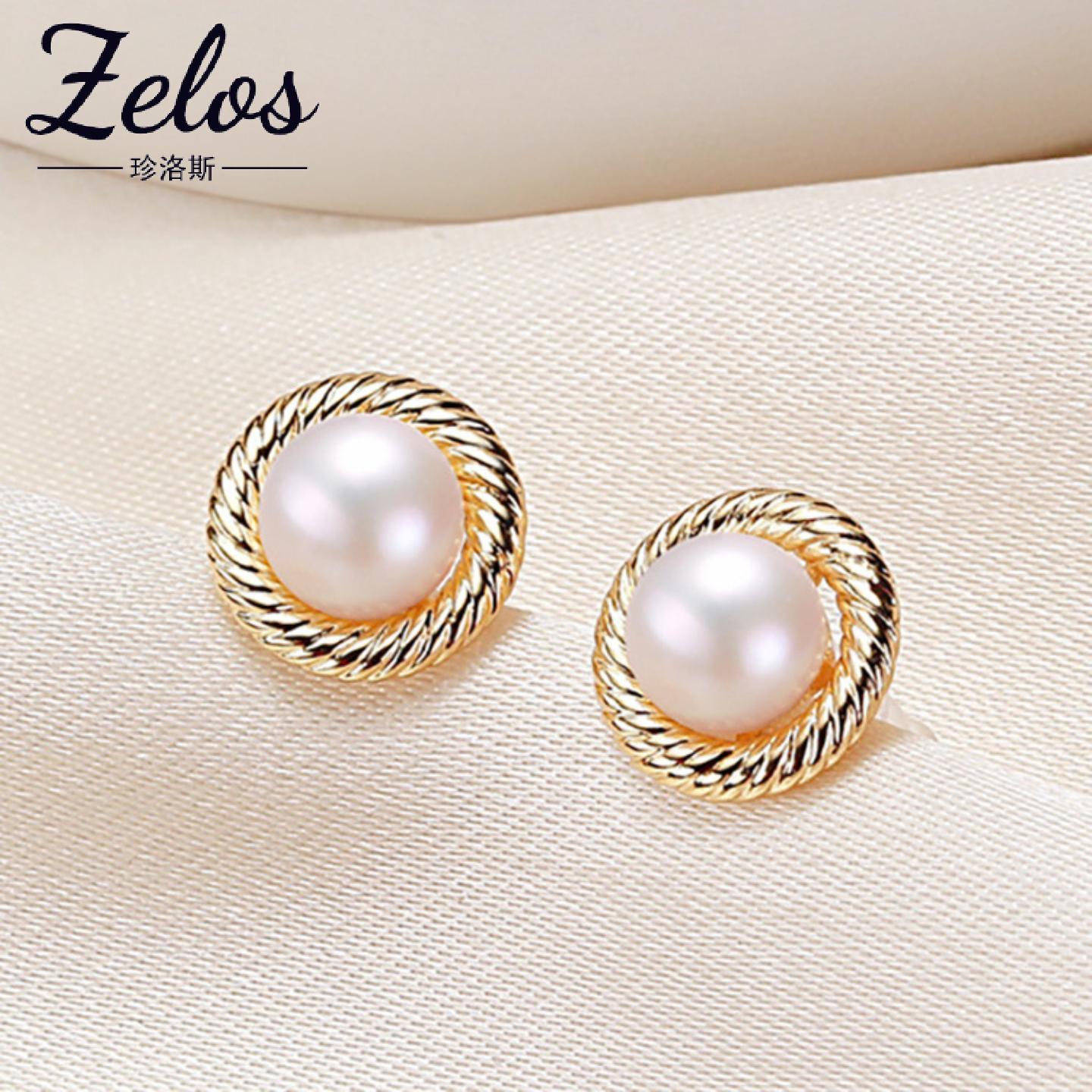 直销s925银针耳钉 高亮淡水珍珠耳饰 保色好