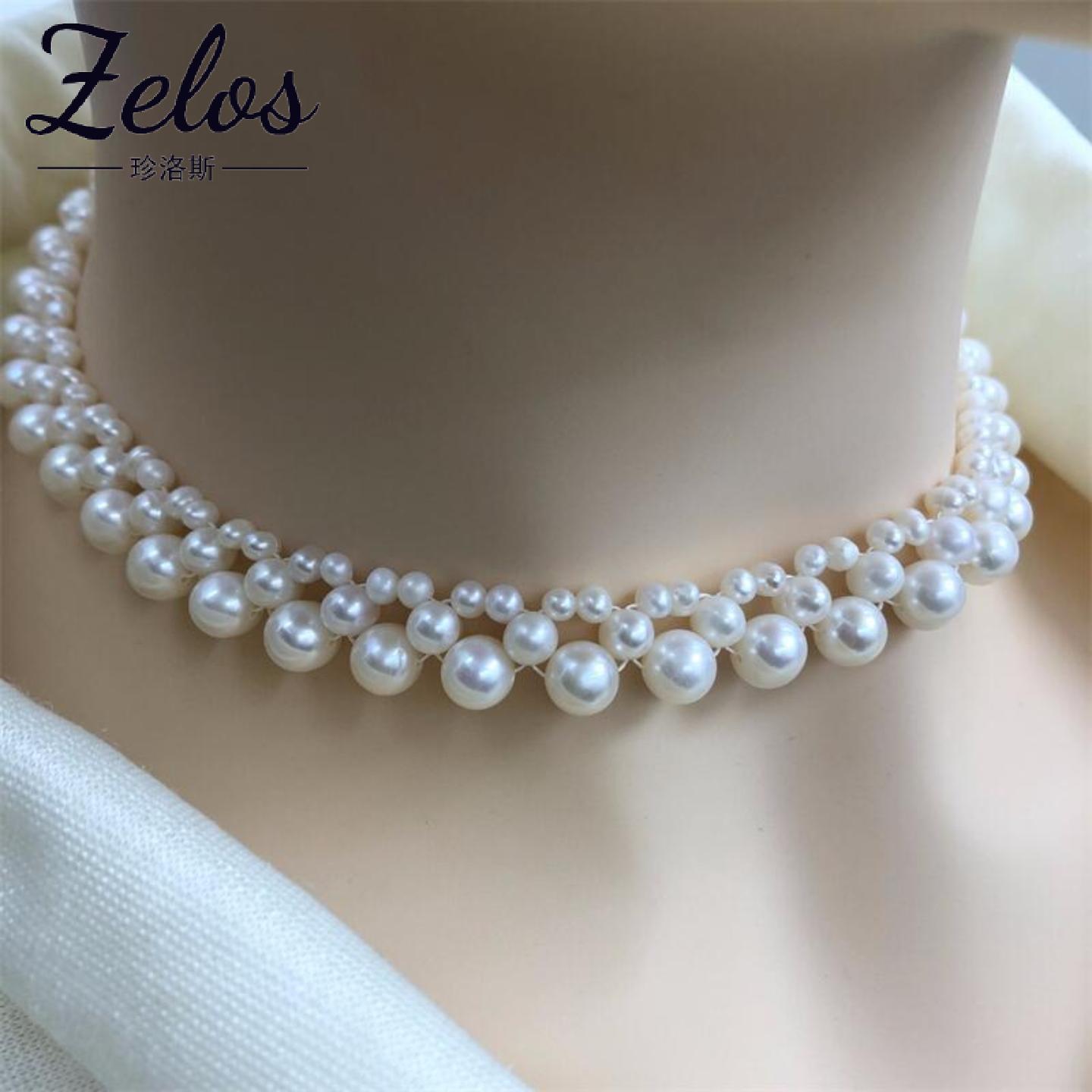 复古手工珍珠Choker短项链