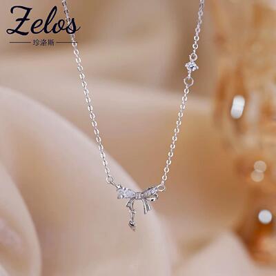 S999纯银四芒星流苏项链