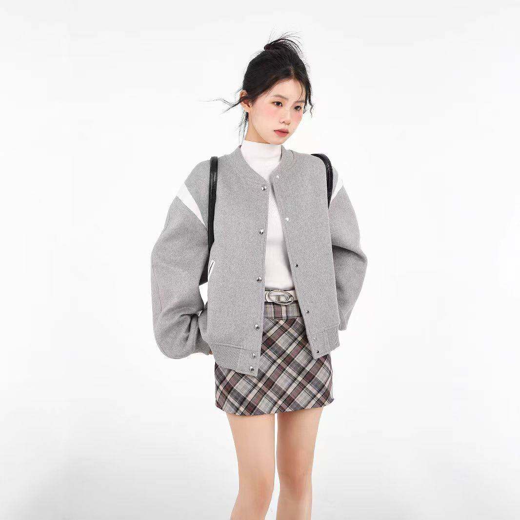 美式复古夹棉棒球服短外套女早春秋2026春季新款加厚休闲夹克上衣
