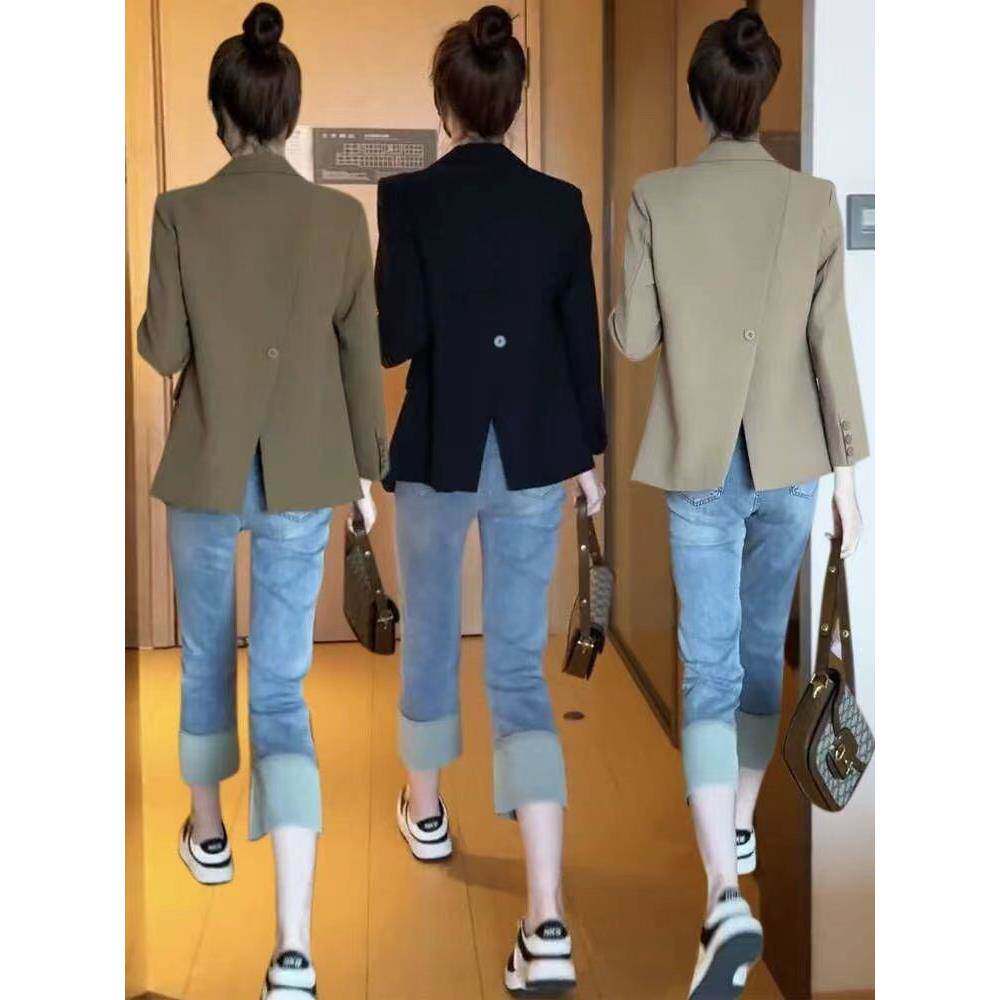 美拉德开叉西装八月外套休闲新款女士春季女装高档显瘦小个子西服