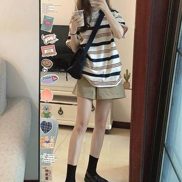 20266运动套装女夏季潮学生韩版宽松时尚短袖短裤休