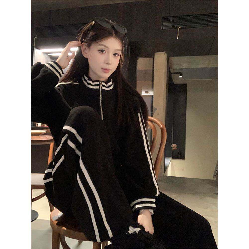 运动套装女春秋学生韩版宽松显瘦时尚网红卫衣休闲两件套跑步服潮