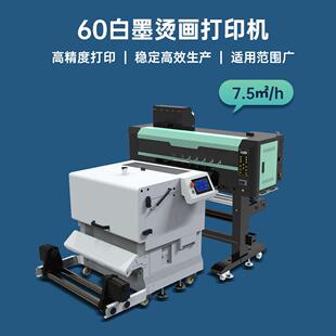 2头白墨烫画打印机数码印刷机T恤DTF柯氏印花机C602ZD6周式抖粉机