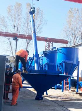 325管径粉煤灰装车机无轴碳钢材质管式输送机U形螺旋给料机