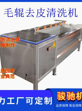 304不锈钢毛辊去皮清洗机山药红薯根茎类果蔬清洗设备