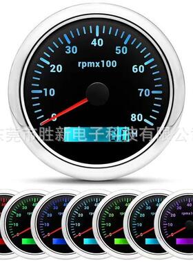 跨境热销85mm转速表多色背光带小时计000-8000RPM