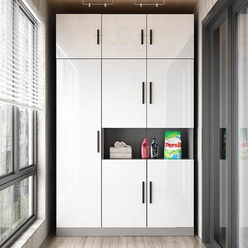 9U定地制高光大阳台柜储晒物柜防容量落衣66896柜收纳置物柜省空