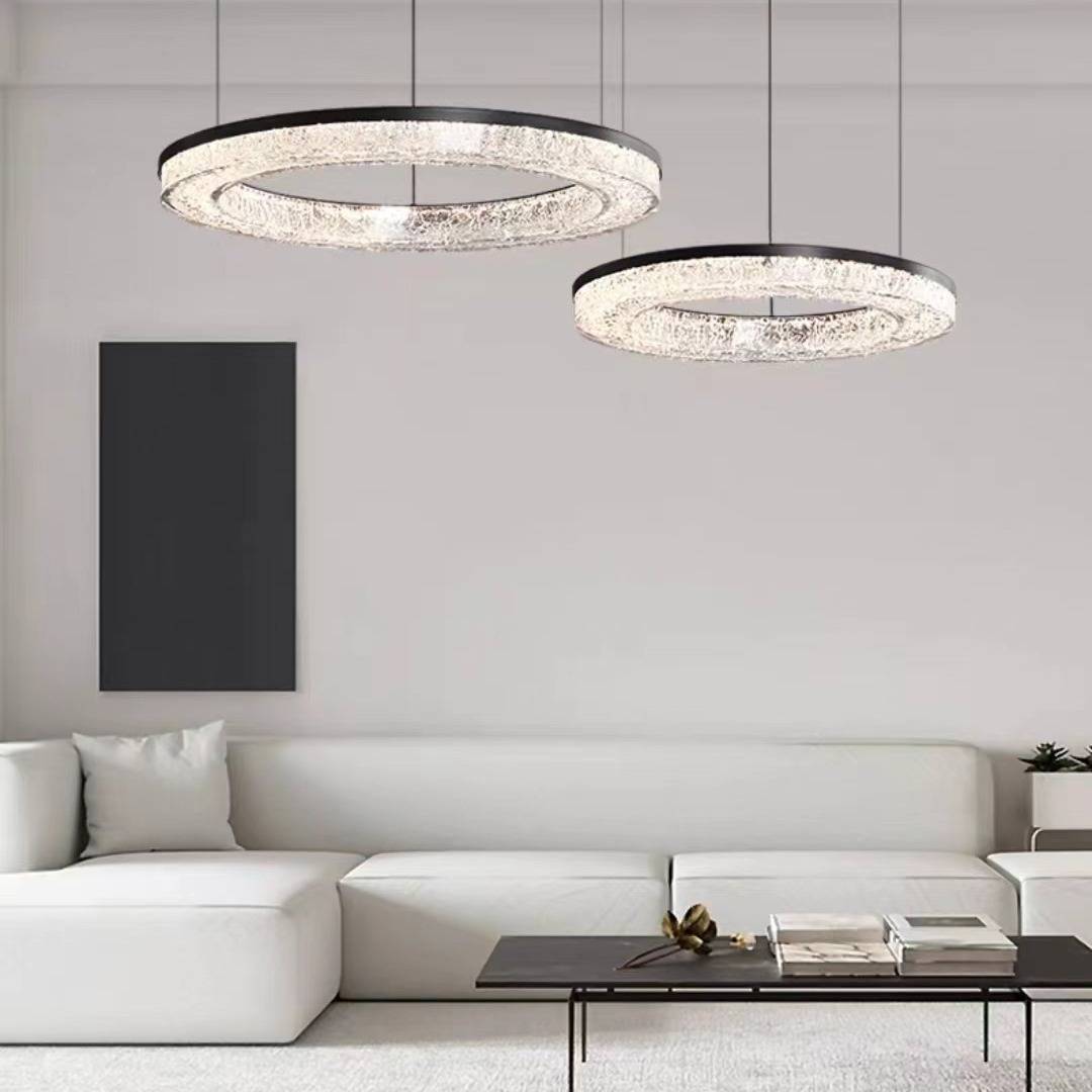 意式极简树脂冰川餐厅客厅卧室后现代简约led长条办公室吊灯