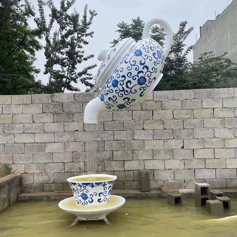 流水品生财摆件户外庭院装饰玻林景观天971壶璃钢雕塑厂园家
