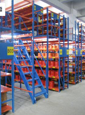 层阁楼式0重型货架双二层钢平插接组合式二层隔层货架51480k台g层