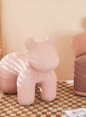 红小马椅可爱椅子厅动物凳子KCQ个性儿童坐凳马卡客通造型一体网