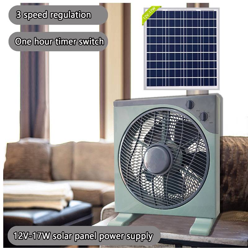 太阳能12V家用台式转页扇轻音台扇鸿运扇床上小风扇学生宿舍电扇