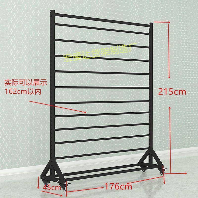 多层单双推699拉带子改色膜展示架转太阳膜车衣布料皮旋革轮展示