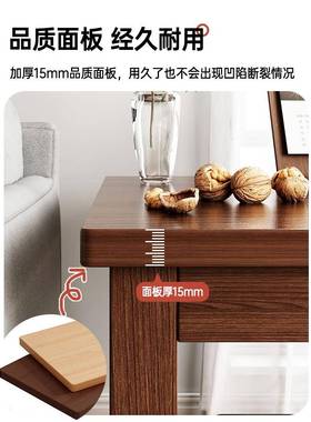 BJ001202沙中发边几客实厅家新式小桌子小户型床用头木方桌简易小