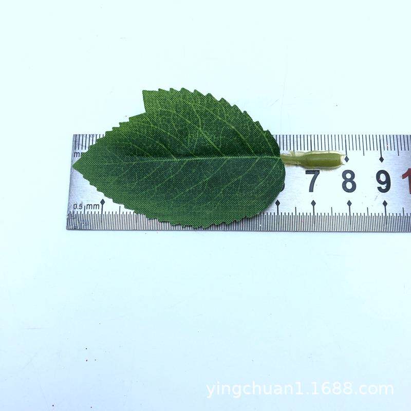 仿真玫叶瑰射骨30144单片玫瑰叶仿丝花仿真树花绢花真叶子配件材