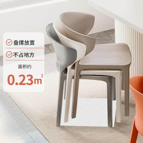 塑料椅子餐椅家N758N57用加厚靠凳子红妆现代简约书桌背椅黑色网