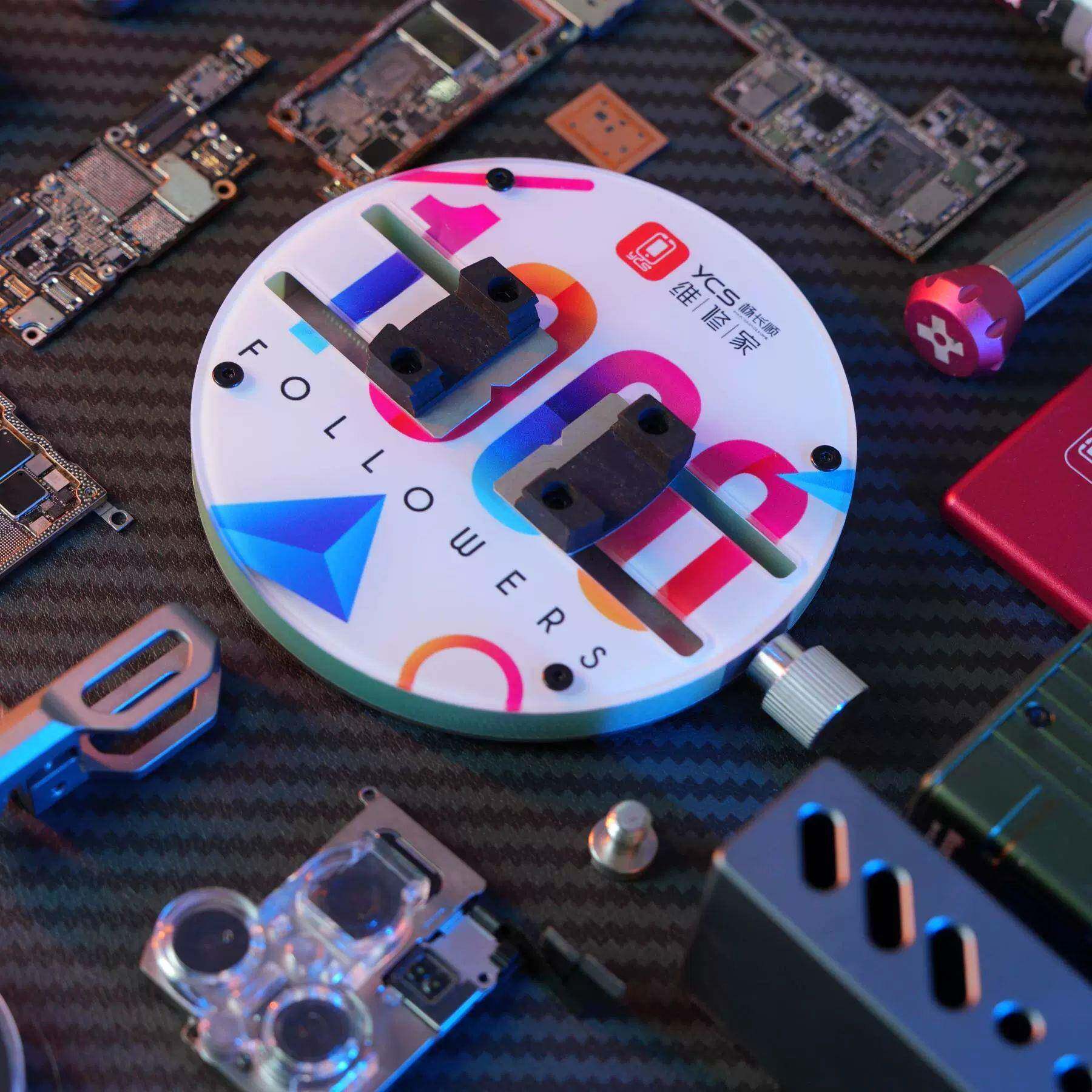 杨长顺维家Y环CS836-H03Pro主板显温微镜形夹具耐高修钢化玻璃面