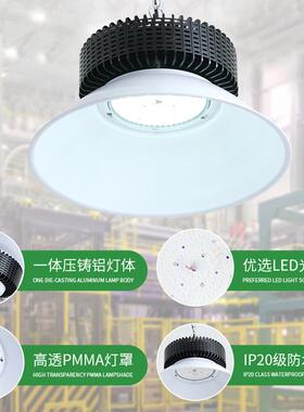 高亮车库灯LED鳍工KBD矿灯片100w高棚仓厂房照明库瓦大功率工厂足