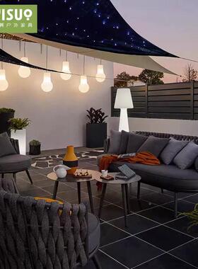 户外VRU别墅庭休院藤藤编沙发酒店露台民宿椅茶几组阳合室外台闲