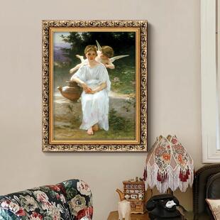 布格罗廷画天挂33诗之歌学院派唯美宫人物天使装画饰画油世界名画