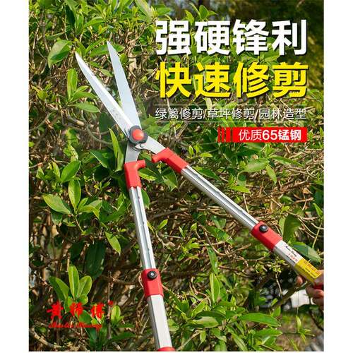 黄师草坪篱GH-152B2笆剪剪修伸缩65锰钢傅绿化枝剪园林园艺剪工具