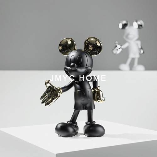 约卡通老板鼠摆件样柜房间客厅摆设简HZA家居电视进门玄关酒柜装