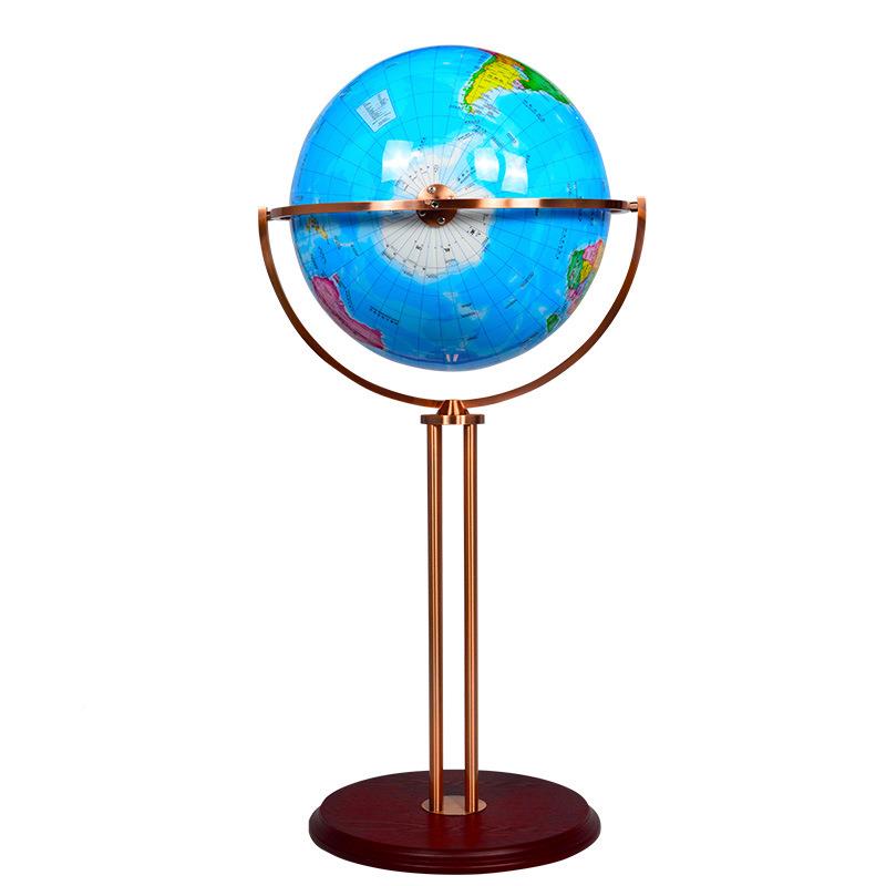 落地立式地球仿仪红古铜古件加摆大号装饰居家办公LYU地球仪摆件