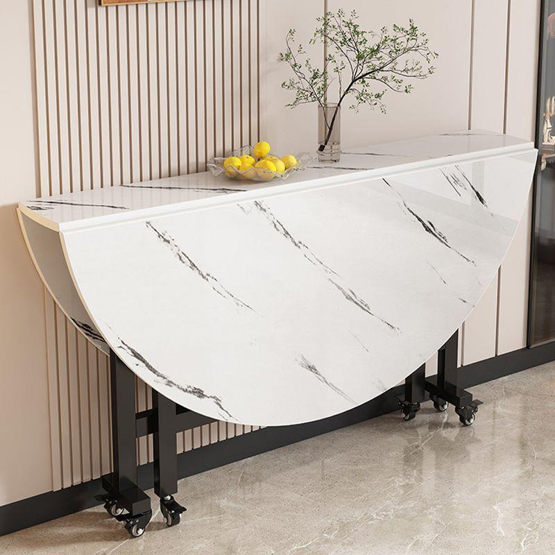 折叠叠桌子家用可折移动餐桌小户能型多功圆三折桌子形桌00客厅圆