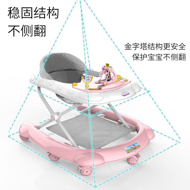 婴儿1学车防音乐u型步折叠车6/7-8个月侧翻防O形腿UID多功能助步