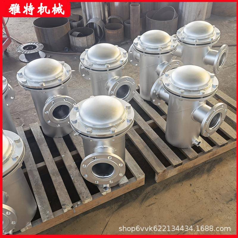 篮式过滤304316器不锈钢蓝式dn50滤器过快开直通式污水L管道除污