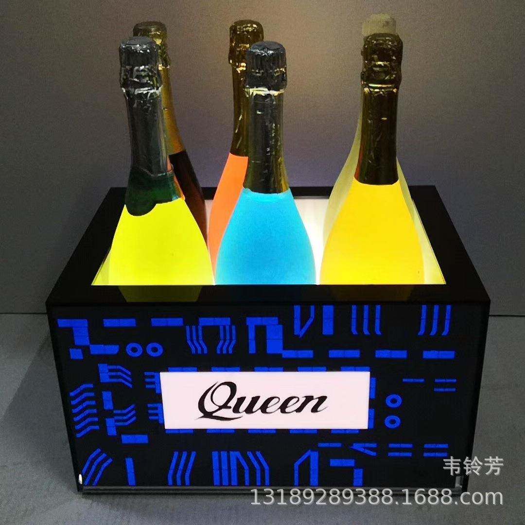 L酒ED发光酒座吧K感TV动呼吸屏幕香槟酒HVB座鸡尾架酒吧用酒品