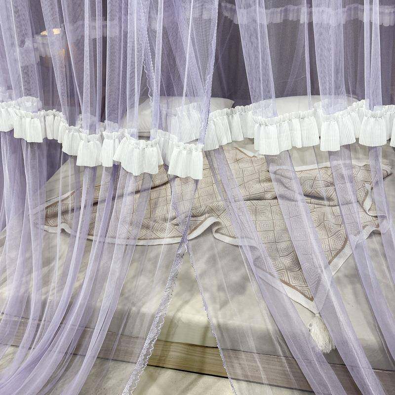 S28大GUB吊顶蚊帐圆顶公主风落地送吸盘粘勾大大床拼小床号22空间