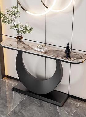 意式网红玄关桌端岩景台板户简柜约462现入代轻奢客厅靠墙供桌走