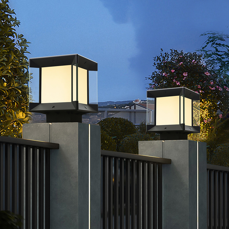 2025年d新款太阳能柱头灯别墅围墙防水庭院灯柱子围栏围墙室外门