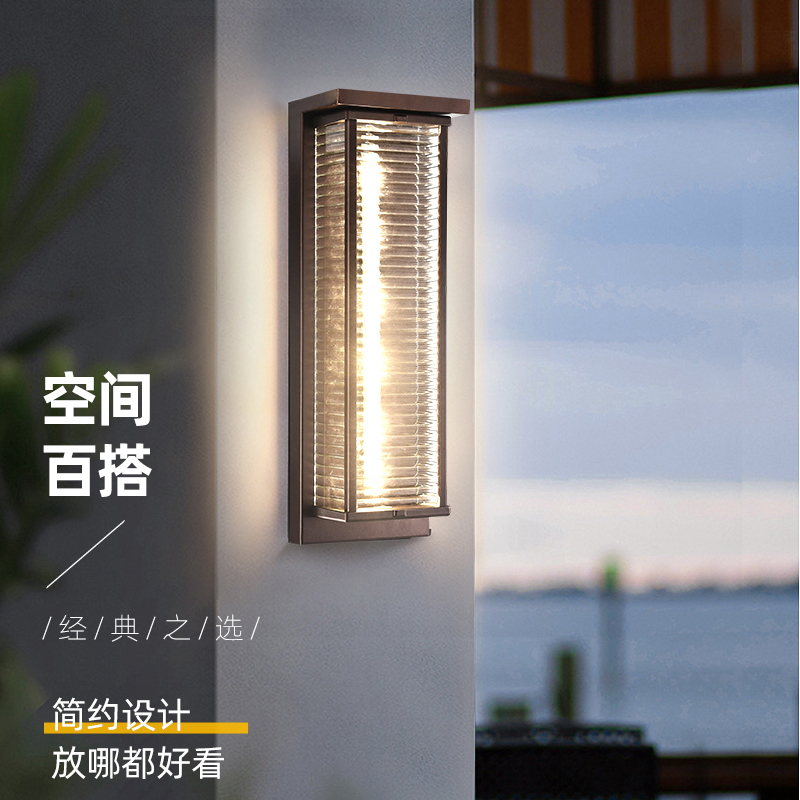 太阳能户外壁g灯简约别墅花园庭院大门口柱子防水室外墙灯