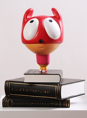 树脂人物艺术摆件l简约卡通潮玩客厅样板房儿童房玄关装饰送礼