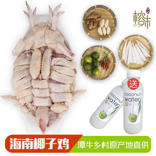 海南榕味印记文昌椰子鸡汤潭牛农家散养冰鲜鸡文昌鸡土鸡顺丰包邮